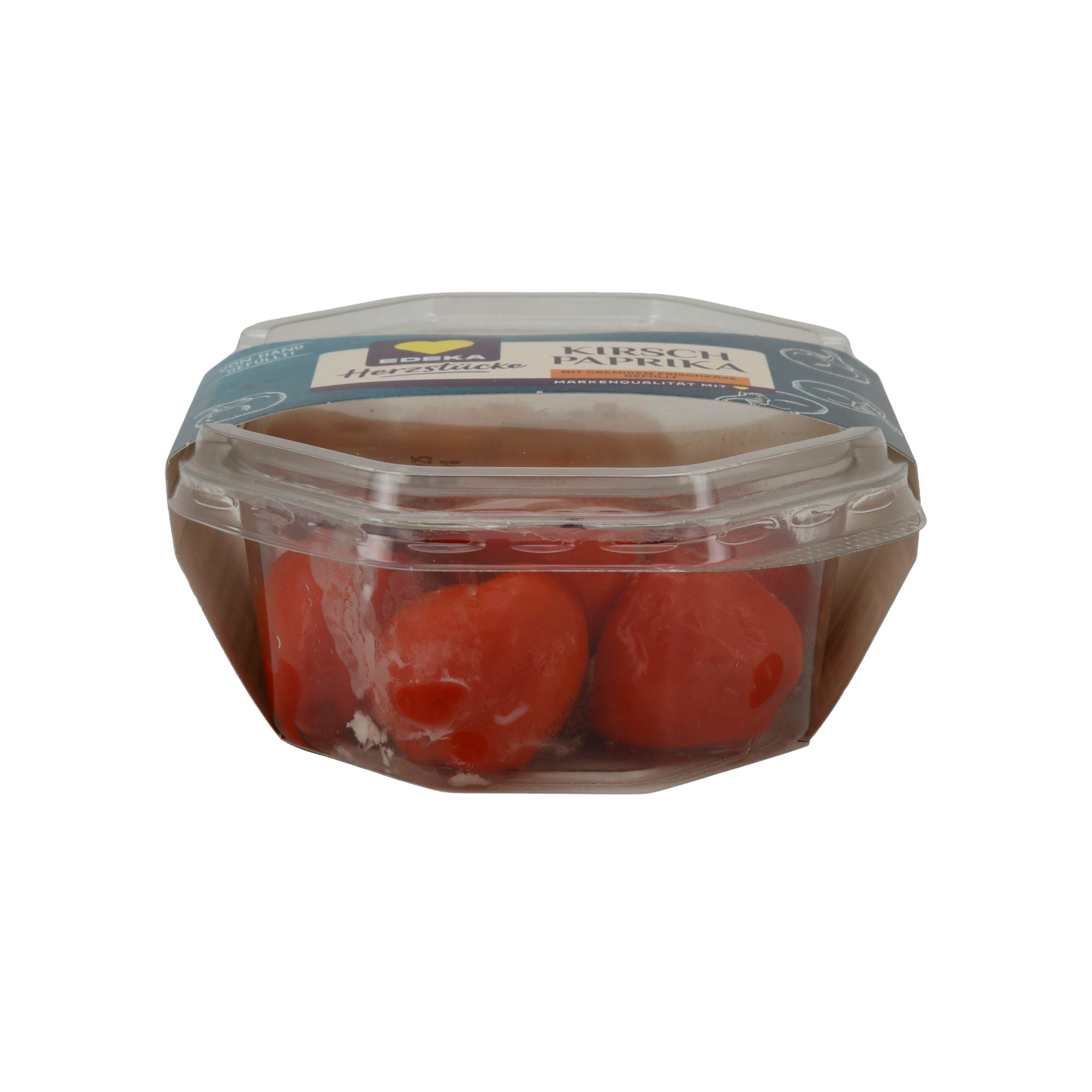 Kirschpaprika EDEKA Herzstücke | Mit Frischkäse, pikante Antipasti-Spezialität | 150 g EDEKA